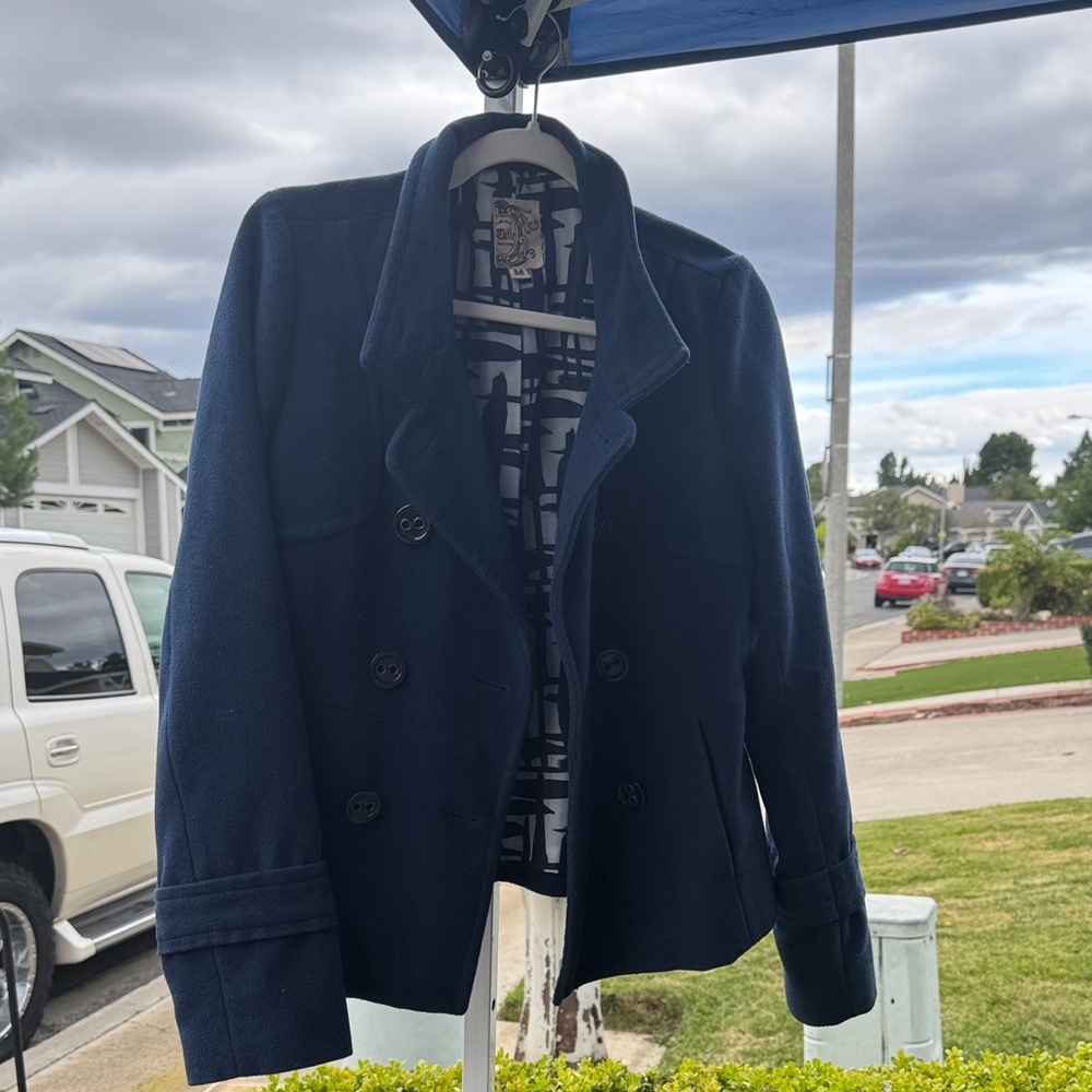 Tulle Navy Pea Coat